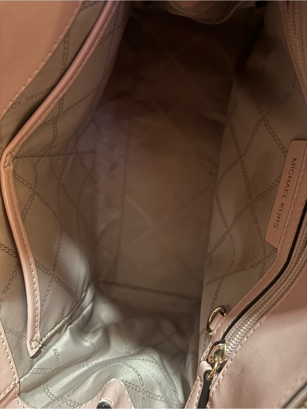 Michael Kors Light Pink Saffiano Leather Satchel with Crossbody Strap - Picture 5 of 11